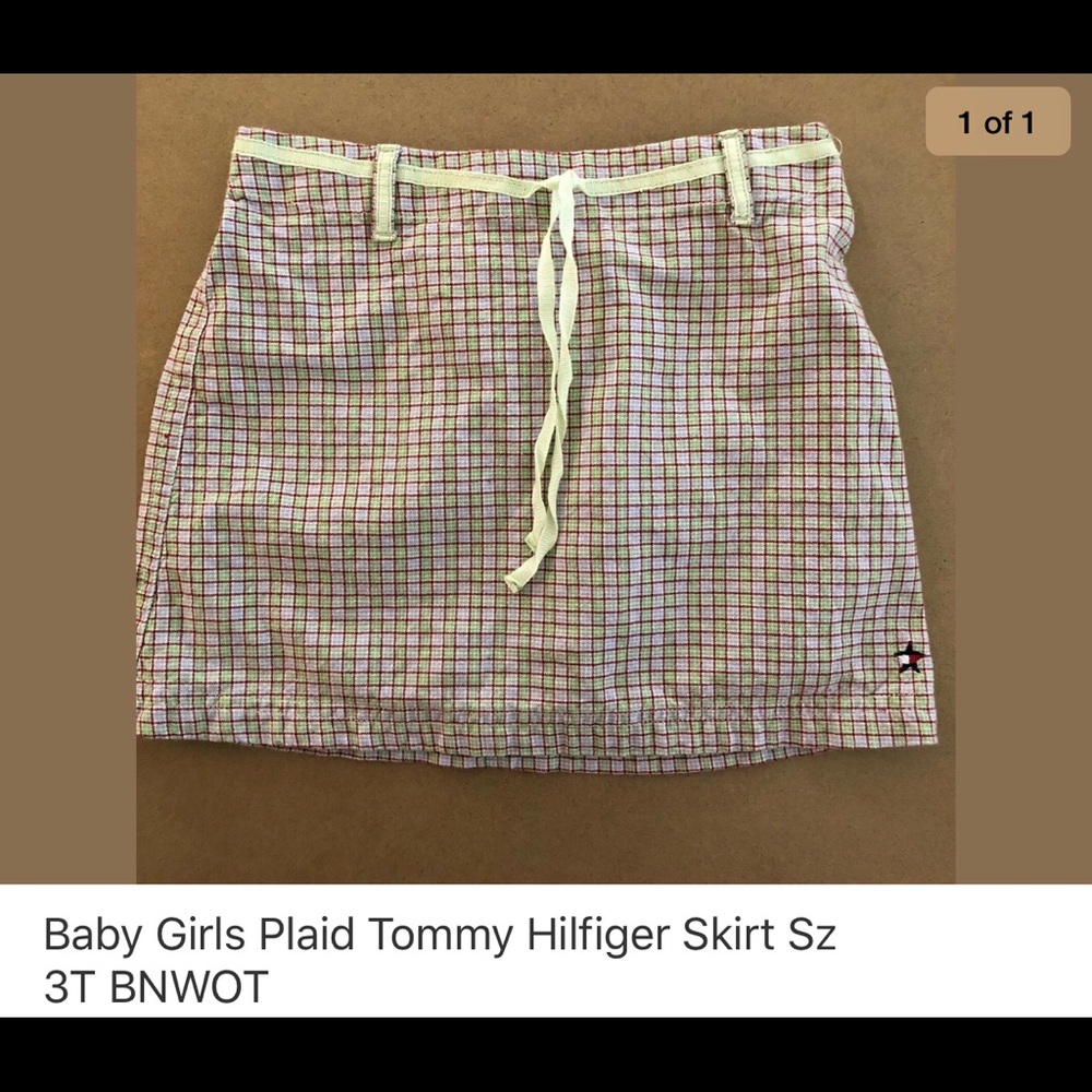 Baby girls Tommy Hilfiger plaid skirt